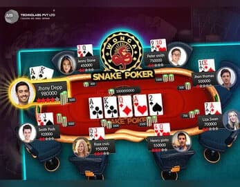 casino software snake poker banner