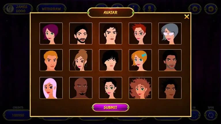 Slot Machine Android Source Code Select Avatar Screen