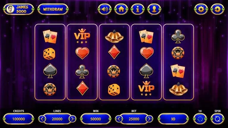 Slot Machine Android Source Code Start Game screen