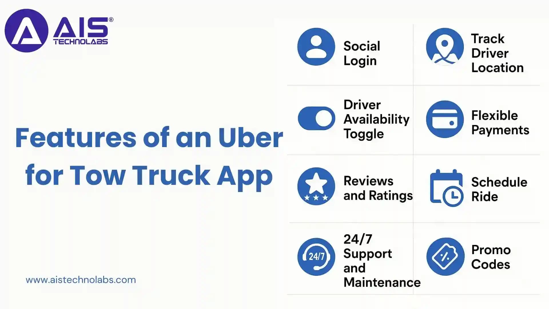 features of an on-demand uber for tow truck app