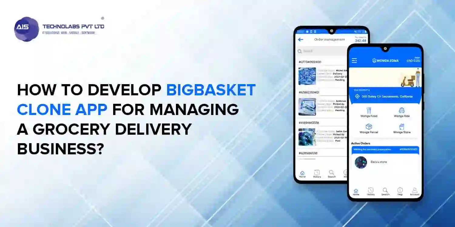 develop bigbasket clone app for managing a grocery delivery business