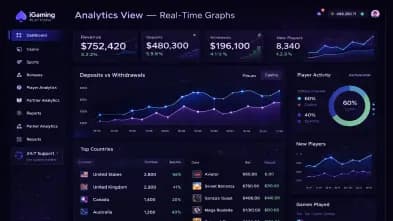 Analytics view — real-time graphs