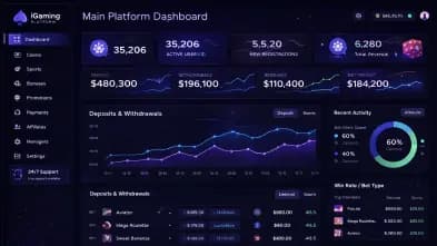 Main platform dashboard