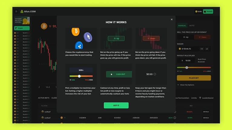 crypto wallet working process screen
