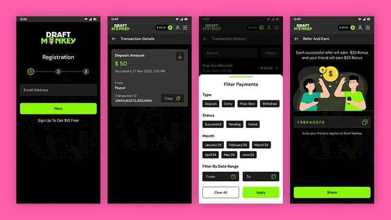 fantasy sports app screen 2