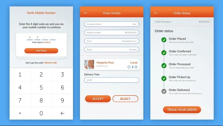 verified order screen - food delivery app clone