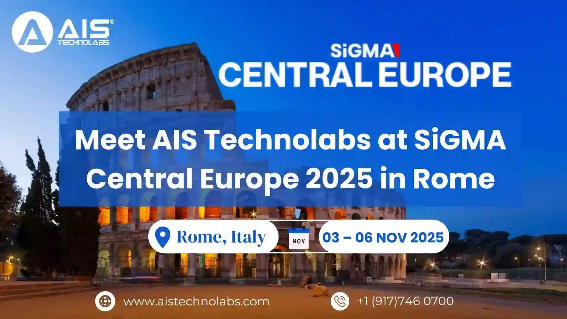 Meet AIS Technolabs at SiGMA Central Europe 2025 in Rome meet ais technolabs at sigma central europe 2025 in rome