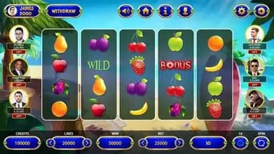 Fruit Burst Slot Game Screen for Slot Machine Game Interface fruit burst slot game screen for slot machine game interface