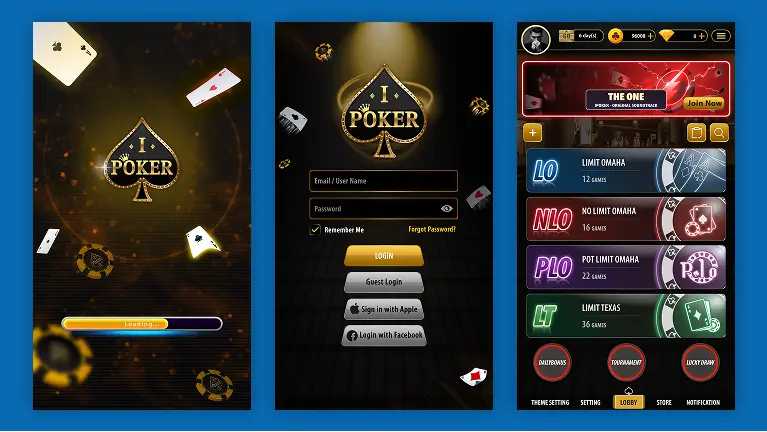 poker game login loading screen