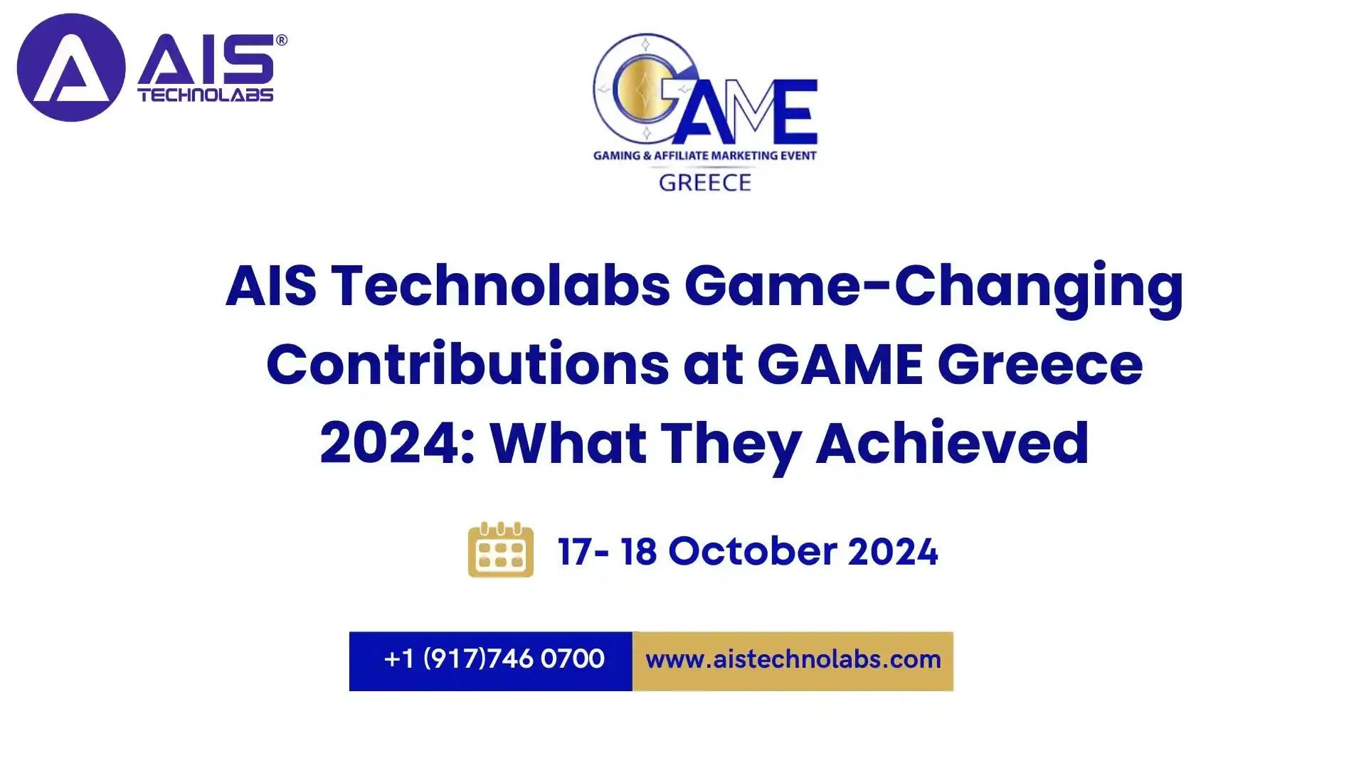 AIS Technolabs Contributions at GAME Greece 2024: Revolutionizing iGaming