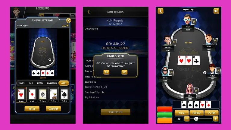 casino software register, setting, lobby screen casino software register, setting, lobby screen