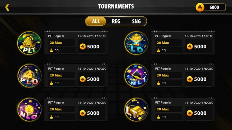 our app tournaments screen our app tournaments screen