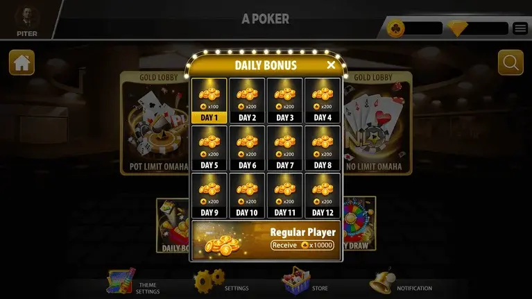 poker app daily bonus rewards screen poker app daily bonus rewards screen