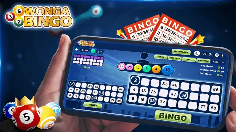 wonga bingo on phone screen