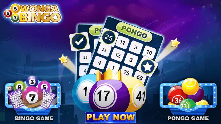 wonga game cards with bingo balls screen