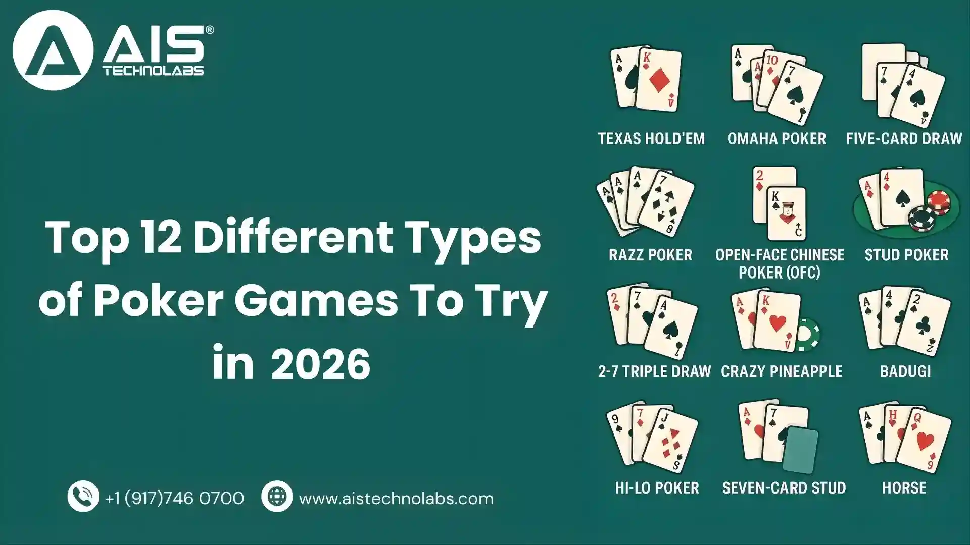 Top 12 Different Types of Poker Games To Try in 2026