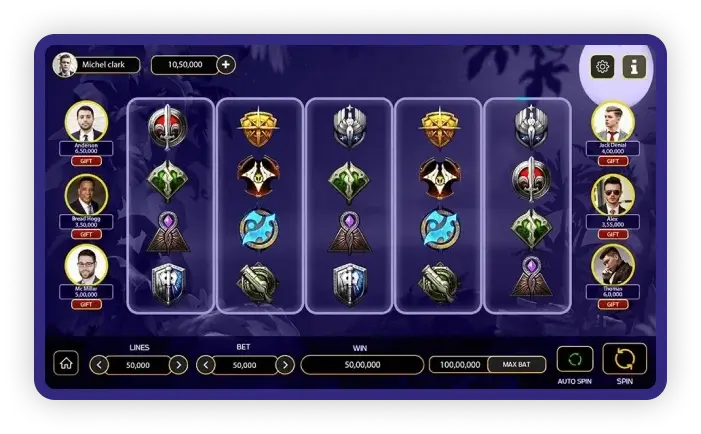 AIS Technolabs slot machine animation CSS showreel — animated reels, symbols and win effects