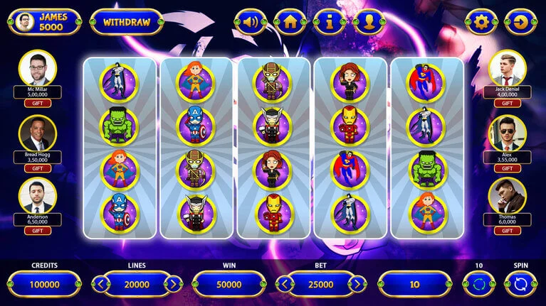 Superhero Theme Screen