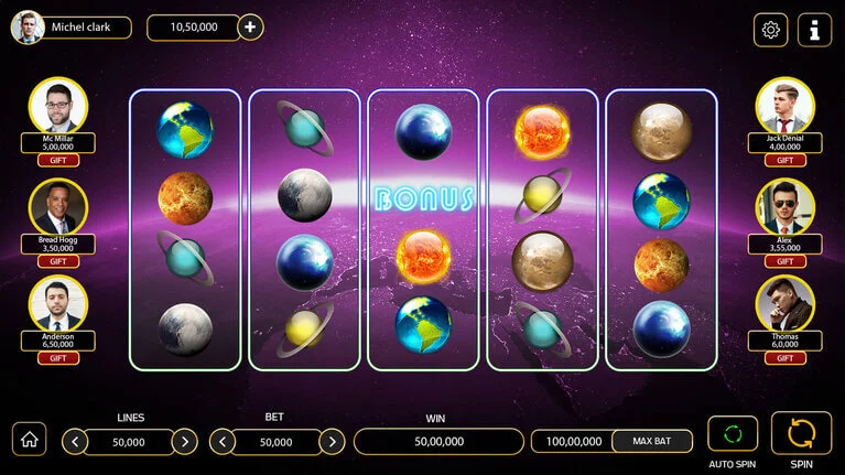 Space Theme Screen