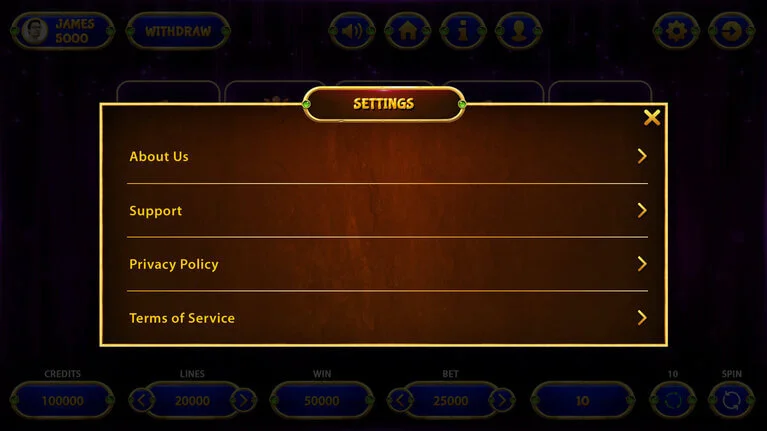 Setting Option Screen
