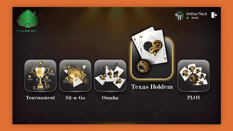 Poker Game Selection Screen poker game selection screen