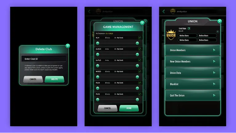 game management screen white label poker software game management screen white label poker software